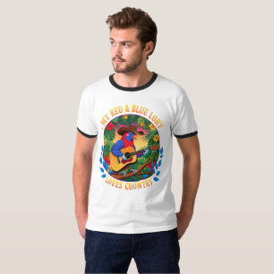 Camiseta Mi Lory Rojo y Azul ama al país