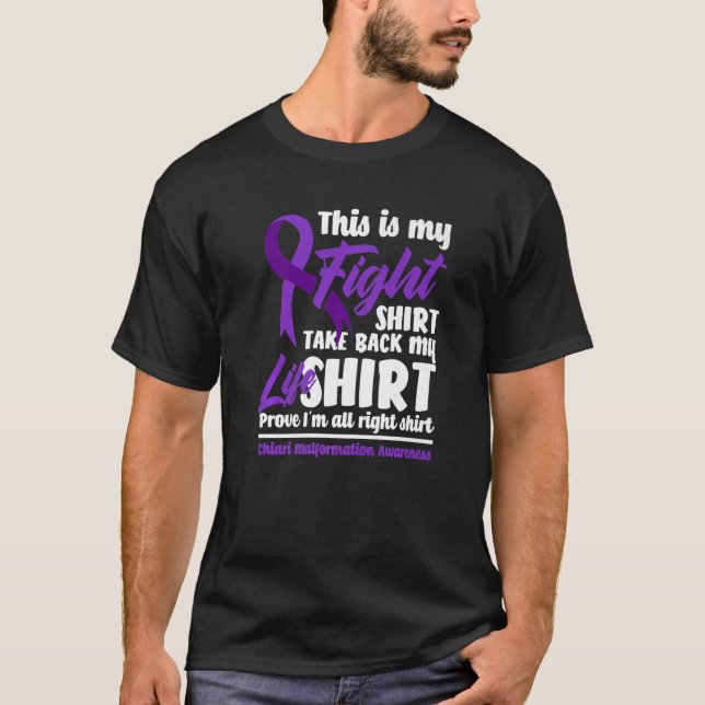 Camiseta Mi lucha contra la malformación de chiari púrpura (Anverso)