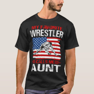 Camiseta Mi luchador favorito me llama bandera de Estados U