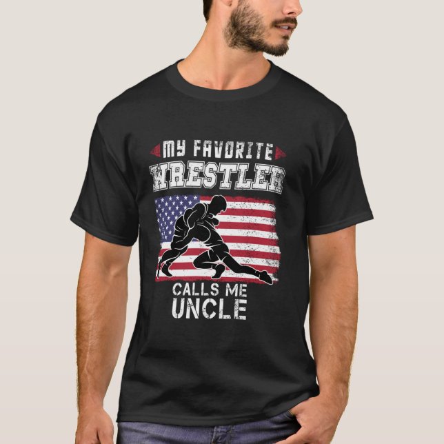 Camiseta Mi luchador favorito me llama tío Guay USA Ameri (Anverso)