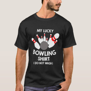 Camiseta Mi Lucky B0wling No Lavar Deporte De Juego Gracios