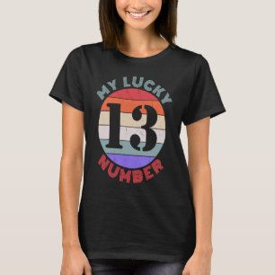 Camiseta Mi Lucky Número 13 Trece Humor