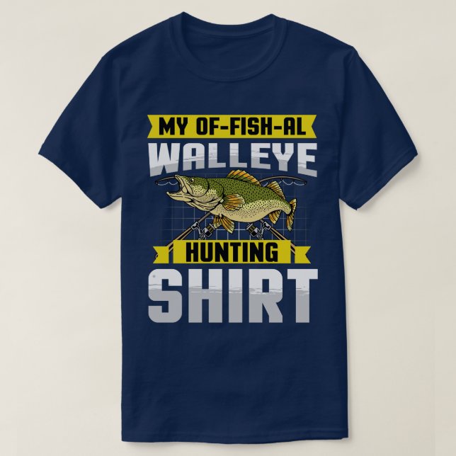 Camiseta Mi Lucky Walleye Fishing (Diseño del anverso)