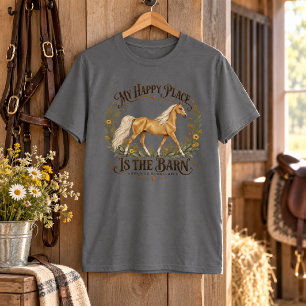Camiseta Mi lugar feliz es el palomino de silla americano d