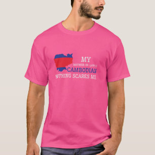 Camiseta Mi madre en el derecho es camboyano, nada me asust