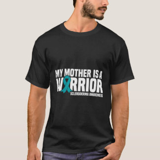 Camiseta Mi Madre Es Una Guerrera De Cinta Verde azulada Es