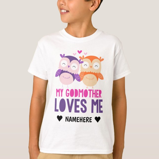 Camiseta Mi Madrina Me Ama -Owl (Anverso)