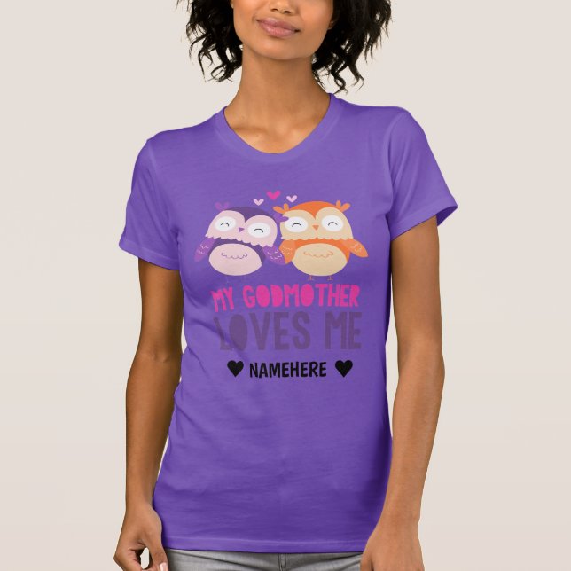 Camiseta Mi Madrina Me Ama -Owl (Anverso)