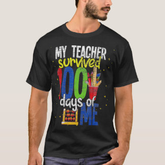 Camiseta Mi Maestra Sobrevivió A 100 Días De Mí 100 Días De