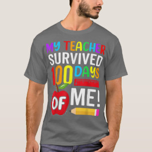 Camiseta Mi Maestra Sobrevivió A 100 Días De Mí Graciosa Ni