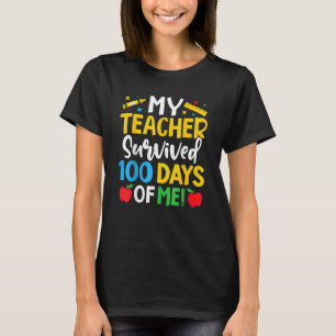 Camiseta Mi Maestra Sobrevivió A 100 Días De Mi Profesor 1