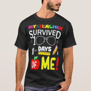 Camiseta Mi maestro sobrevivió 100 días conmigo 100 días d