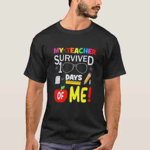 Camiseta Mi maestro sobrevivió 100 días conmigo 100 días de