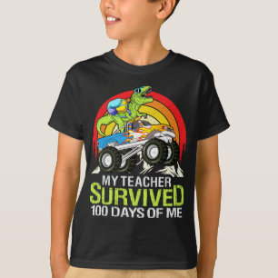 Camiseta Mi maestro sobrevivió 100 días conmigo divertido d