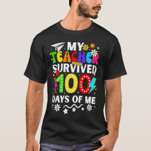 Camiseta Mi maestro sobrevivió 100 días de mí 100º día de l
