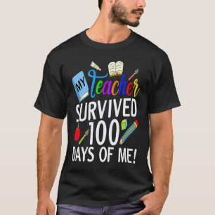 Camiseta Mi maestro sobrevivió 100 días de mí 100 días de