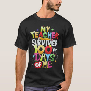 Camiseta Mi maestro sobrevivió 100 días de mí Día 100 de la