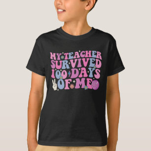 Camiseta Mi maestro sobrevivió 100 días de mi disco diverti