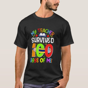 Camiseta Mi maestro sobrevivió 100 días de mí divertido 100