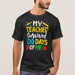 Camiseta Mi maestro sobrevivió 100 días de mí divertido día