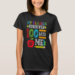 Camiseta Mi maestro sobrevivió 100 días de mí niños maestro
