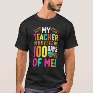 Camiseta Mi maestro sobrevivió 100 días de mi regreso a cla