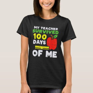 Camiseta Mi maestro sobrevivió 100 días de mis estudiantes