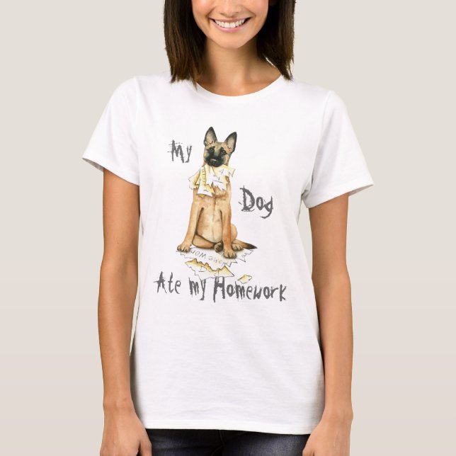 Camiseta Mi Malinois se comió mi casa (Anverso)