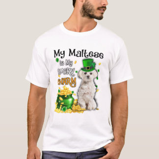 Camiseta Mi maltés es mi afortunado Día de los Patrocinador