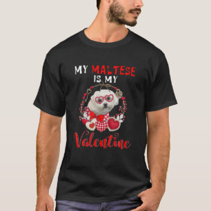 Camiseta Mi maltés es mi amante de los perros divertidos d