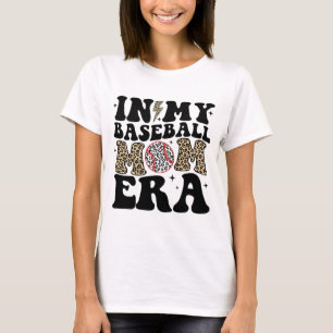 Camiseta Mi mamá beisbolista era Leopard Mom Baseball Mama 