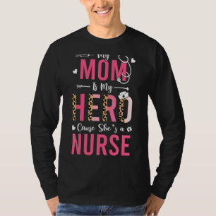 Camiseta Mi Mamá Es Madres Enfermeras De La Hija Son Leopa