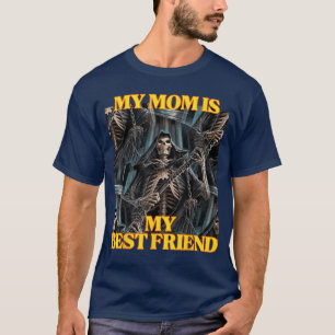 Camiseta Mi mamá es mi mejor amiga Chiste divertido de esqu