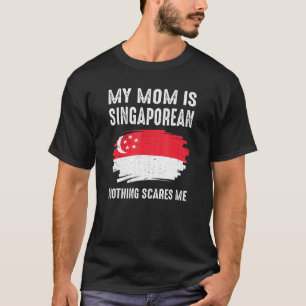 Camiseta Mi mamá es singapurense Orgullo de Singapur Bander
