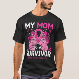 Camiseta Mi Mamá Es Sobreviviente Apoya El Cáncer De Mama