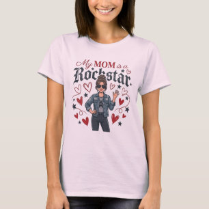 Camiseta Mi mamá es una estrella de rock Gráfica de madre g