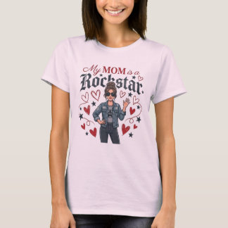 Camiseta Mi mamá es una estrella de rock Gráfica de madre g