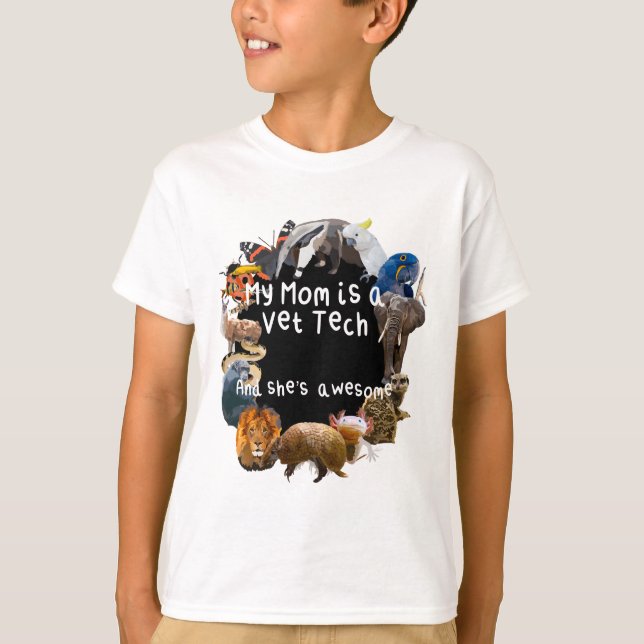Camiseta Mi mamá es una tecnología de veterinaria (Anverso)
