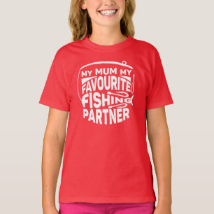 CAMISETA MI MAMÁ MI SOCIO PESQUERO FAVORITO.