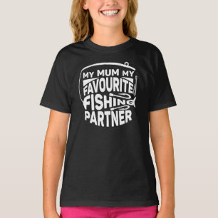 CAMISETA MI MAMÁ MI SOCIO PESQUERO FAVORITO.