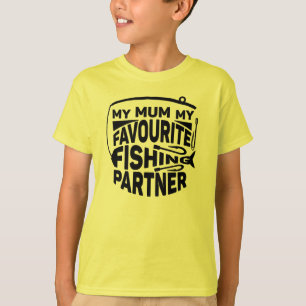 CAMISETA MI MAMÁ MI SOCIO PESQUERO FAVORITO.