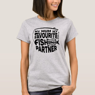 CAMISETA MI MAMÁ MI SOCIO PESQUERO FAVORITO.