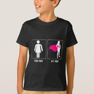 Camiseta Mi mamá sobreviviente de cáncer de mama Madres Sup