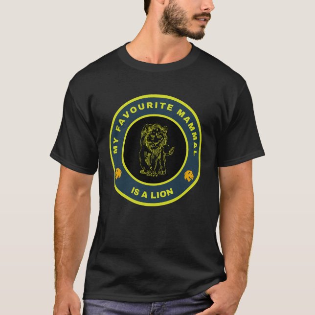 Camiseta Mi mamífero favorito es un león (Anverso)