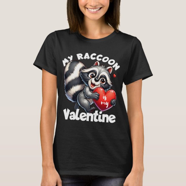 Camiseta mi mapache es mi valentina (Anverso)