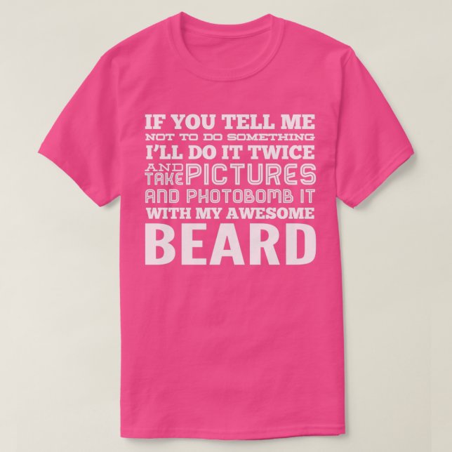 CAMISETA MI MARAVILLOSA BARBA (Diseño del anverso)