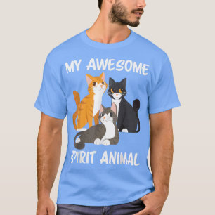 Camiseta Mi maravilloso animal espiritual es un gatito gato