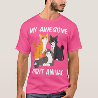 Camiseta Mi maravilloso animal espiritual es un gatito gato