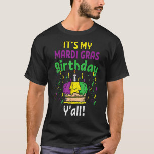 Camiseta Mi Mardi Grass Cumpleaños Yall King Cake Fiesta Ca
