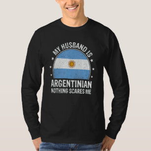 Camiseta Mi marido es argentino nada me asusta Argentina